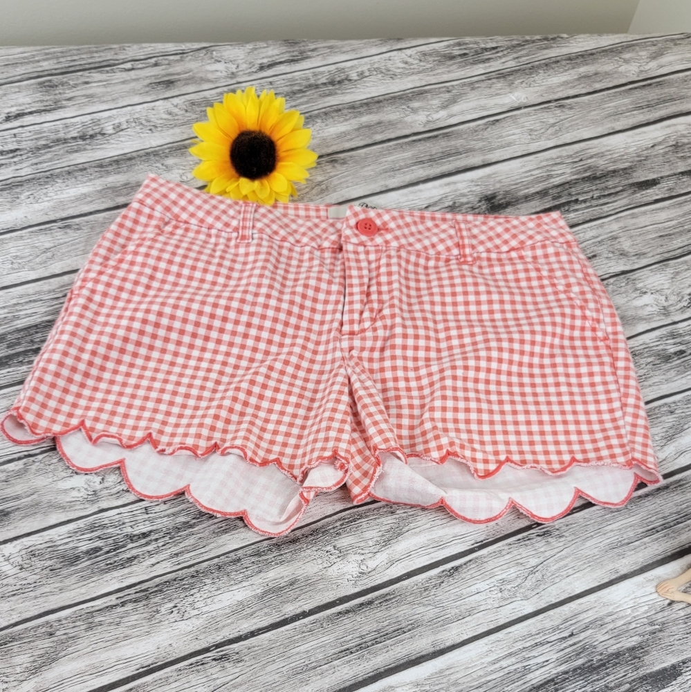 BEBOP Gengim Orange Scalloped Shorts